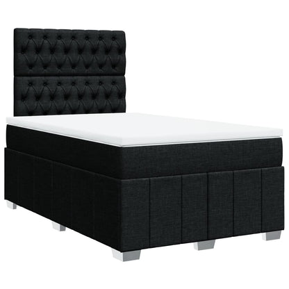 Box Spring Postel S Matrací Černá 120X190 Cm Textil