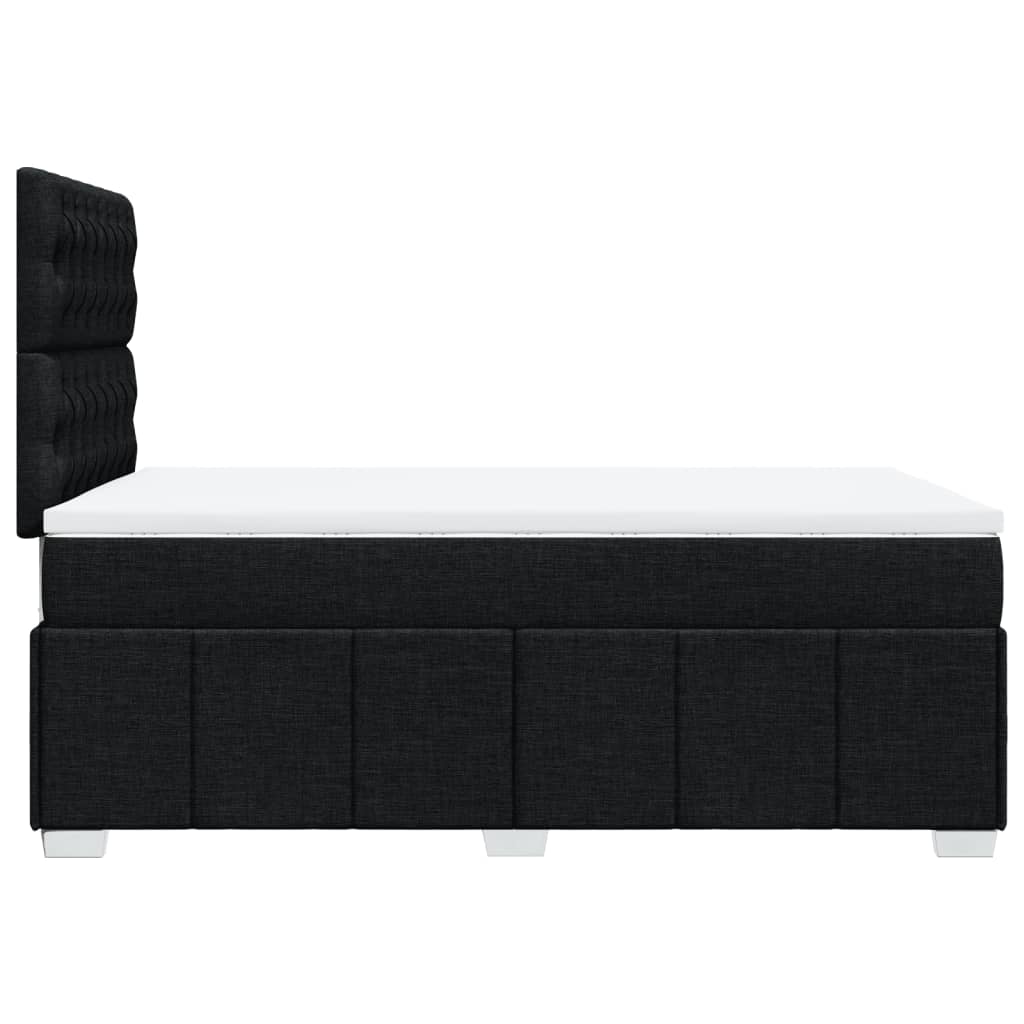 Box Spring Postel S Matrací Černá 120X190 Cm Textil
