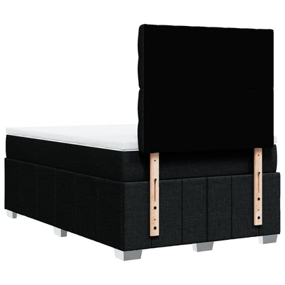 Box Spring Postel S Matrací Černá 120X190 Cm Textil