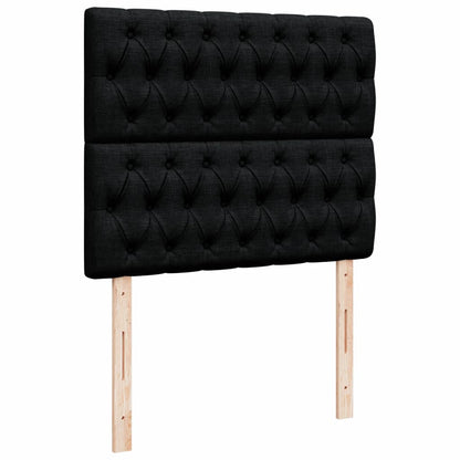 Box Spring Postel S Matrací Černá 120X190 Cm Textil