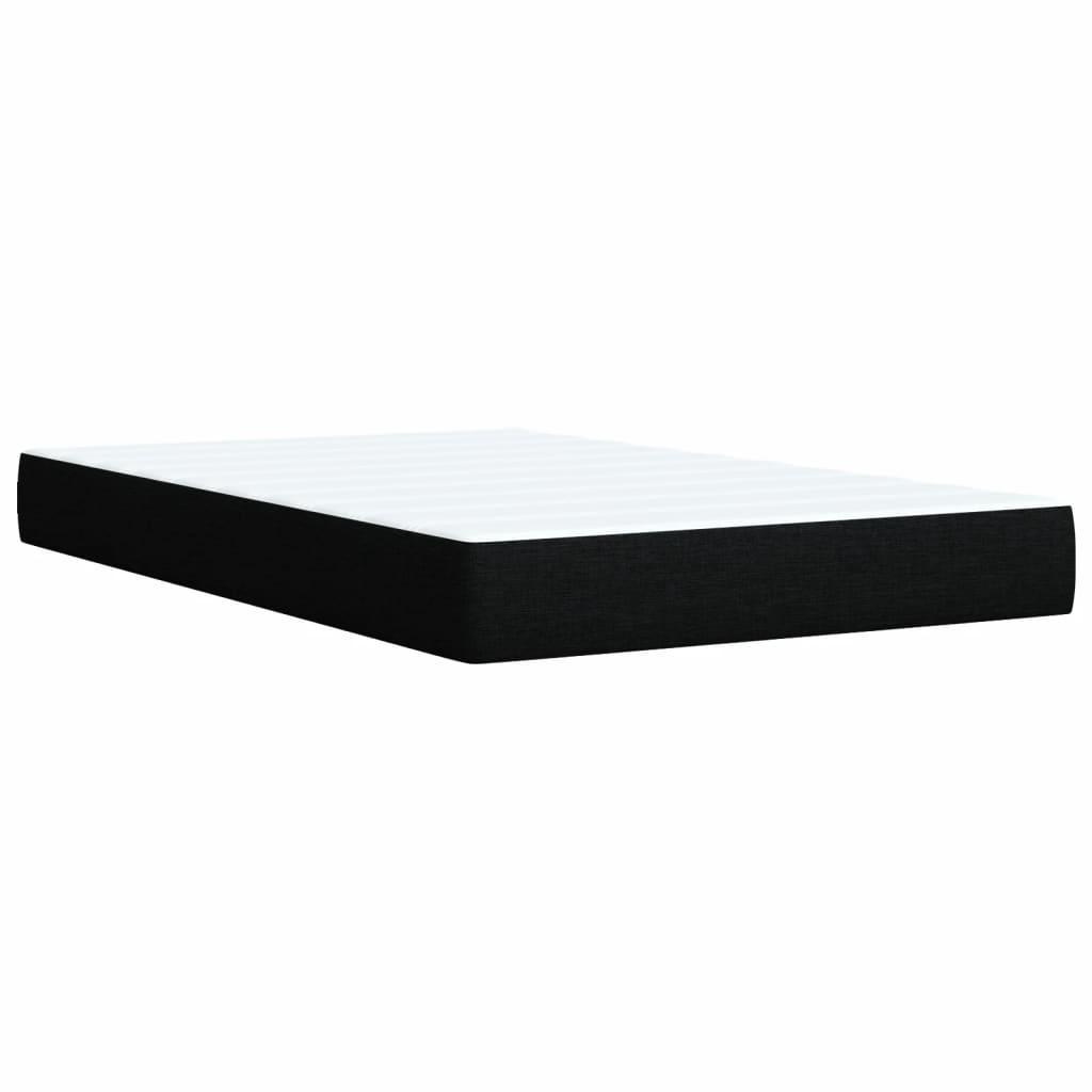 Box Spring Postel S Matrací Černá 120X190 Cm Textil