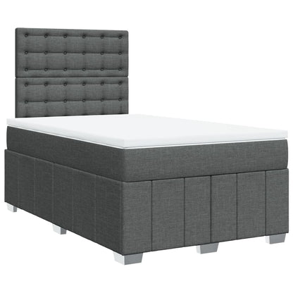Box Spring Postel S Matrací Tmavě Šedá 120X190 Cm Textil