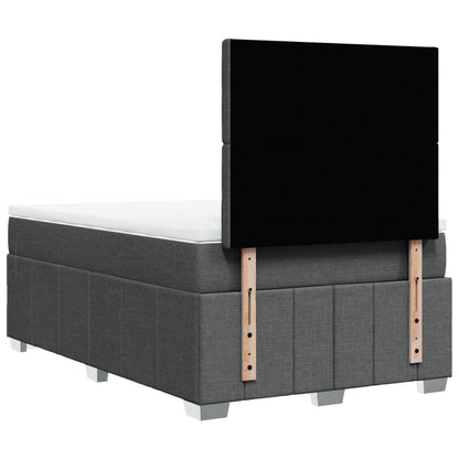 Box Spring Postel S Matrací Tmavě Šedá 120X190 Cm Textil