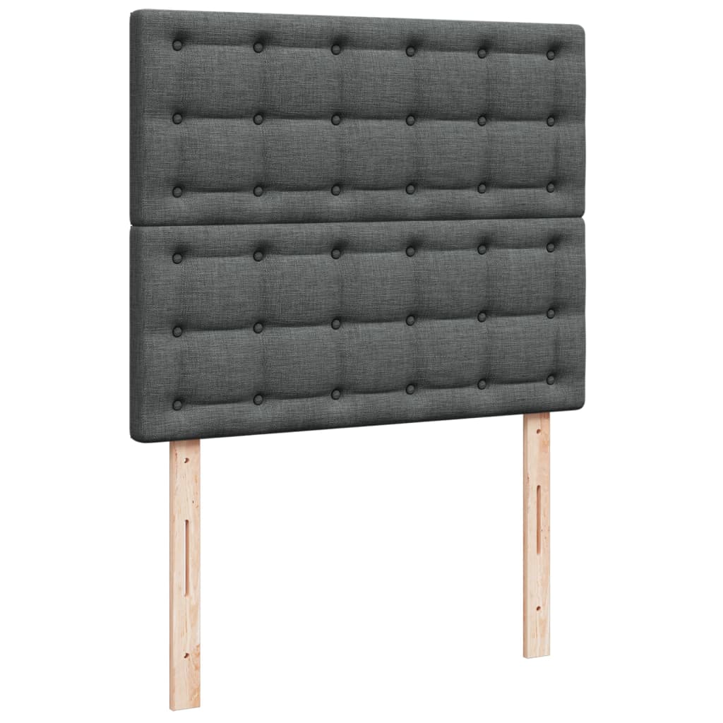 Box Spring Postel S Matrací Tmavě Šedá 120X190 Cm Textil