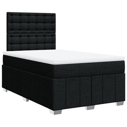Box Spring Postel S Matrací Černá 120X190 Cm Textil