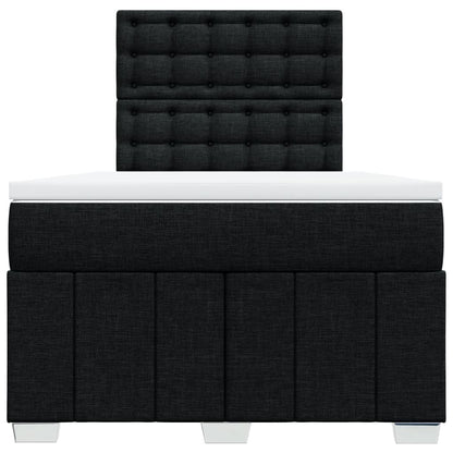 Box Spring Postel S Matrací Černá 120X190 Cm Textil