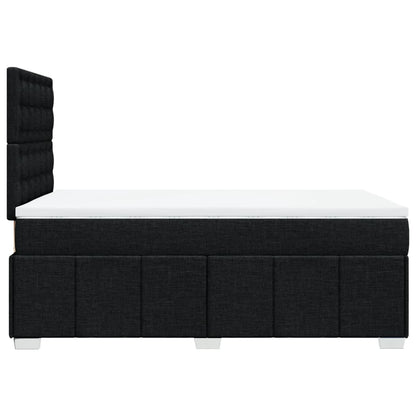 Box Spring Postel S Matrací Černá 120X190 Cm Textil