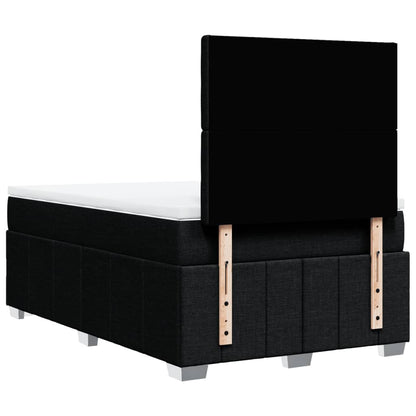 Box Spring Postel S Matrací Černá 120X190 Cm Textil