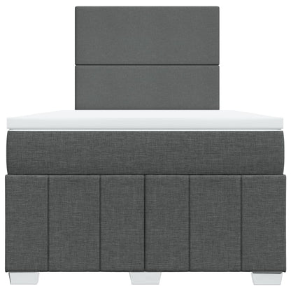 Box Spring Postel S Matrací Tmavě Šedá 120X200 Cm Textil