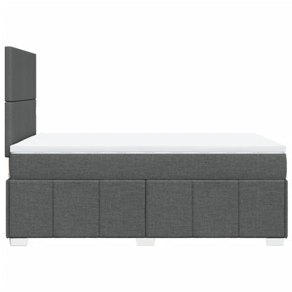 Box Spring Postel S Matrací Tmavě Šedá 120X200 Cm Textil