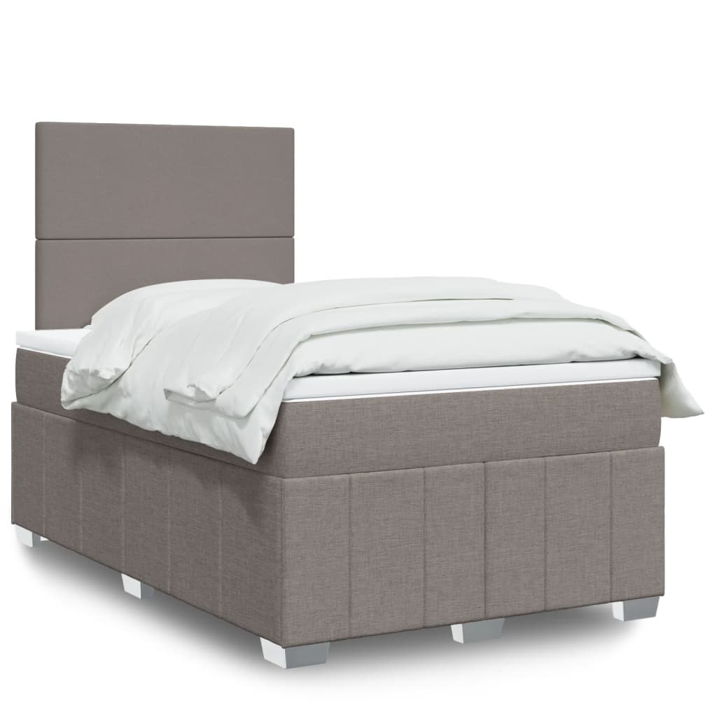 Box Spring Postel S Matrací Textil Taupe