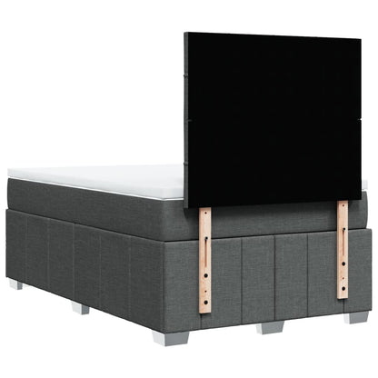 Box Spring Postel S Matrací Tmavě Šedá 120X200 Cm Textil