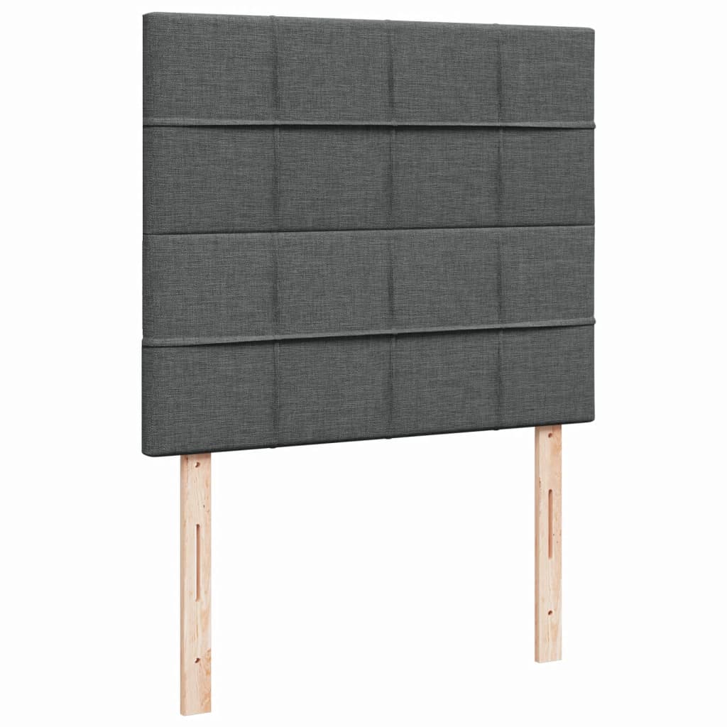 Box Spring Postel S Matrací Tmavě Šedá 120X200 Cm Textil