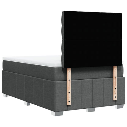 Box Spring Postel S Matrací Tmavě Šedá 120X200 Cm Textil
