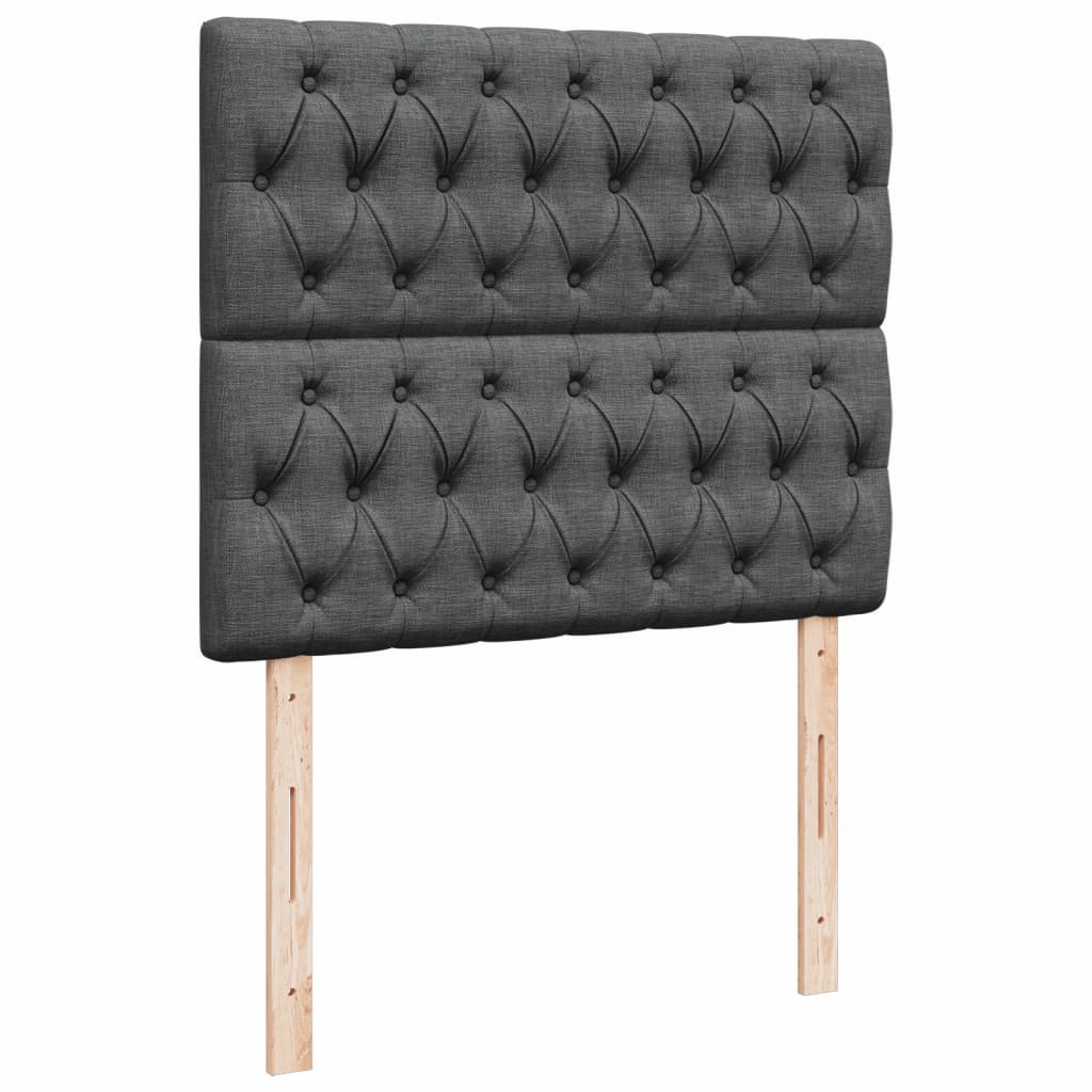 Box Spring Postel S Matrací Tmavě Šedá 120X200 Cm Textil