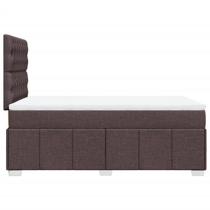 Box Spring Postel S Matrací Tmavě Hnědá 120X200 Cm Textil
