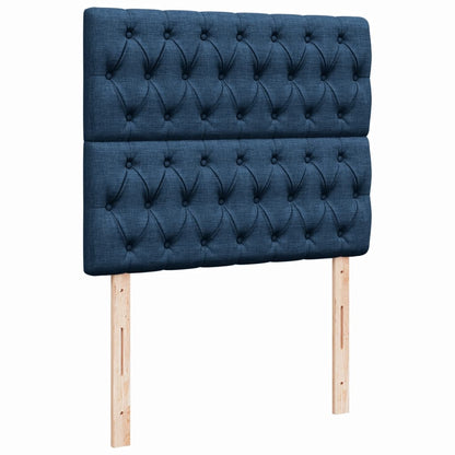 Box Spring Postel S Matrací Modrá 120X200 Cm Textil