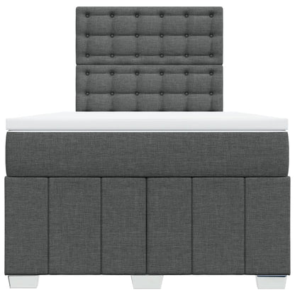 Box Spring Postel S Matrací Tmavě Šedá 120X200 Cm Textil