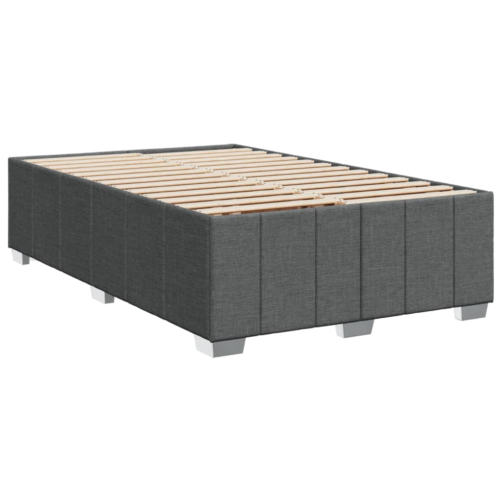 Box Spring Postel S Matrací Tmavě Šedá 120X200 Cm Textil