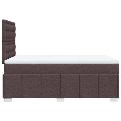 Box Spring Postel S Matrací Tmavě Hnědá 120X200 Cm Textil