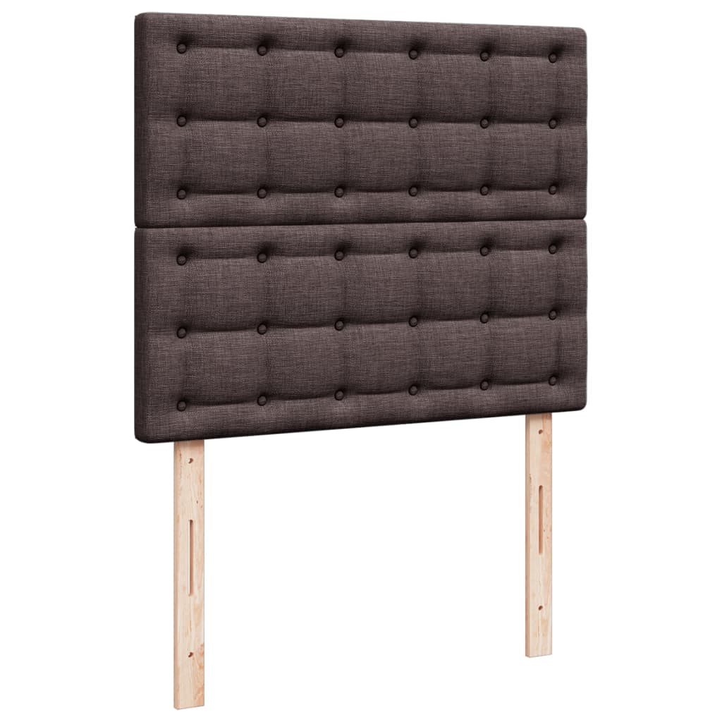 Box Spring Postel S Matrací Tmavě Hnědá 120X200 Cm Textil