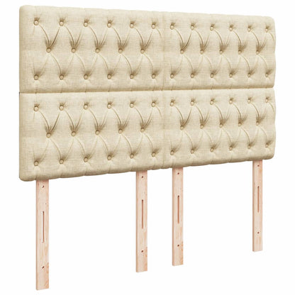 Box Spring Postel S Matrací Krémová 140X190 Cm Textil
