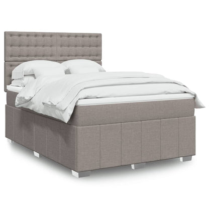 Box Spring Postel S Matrací Textil Taupe