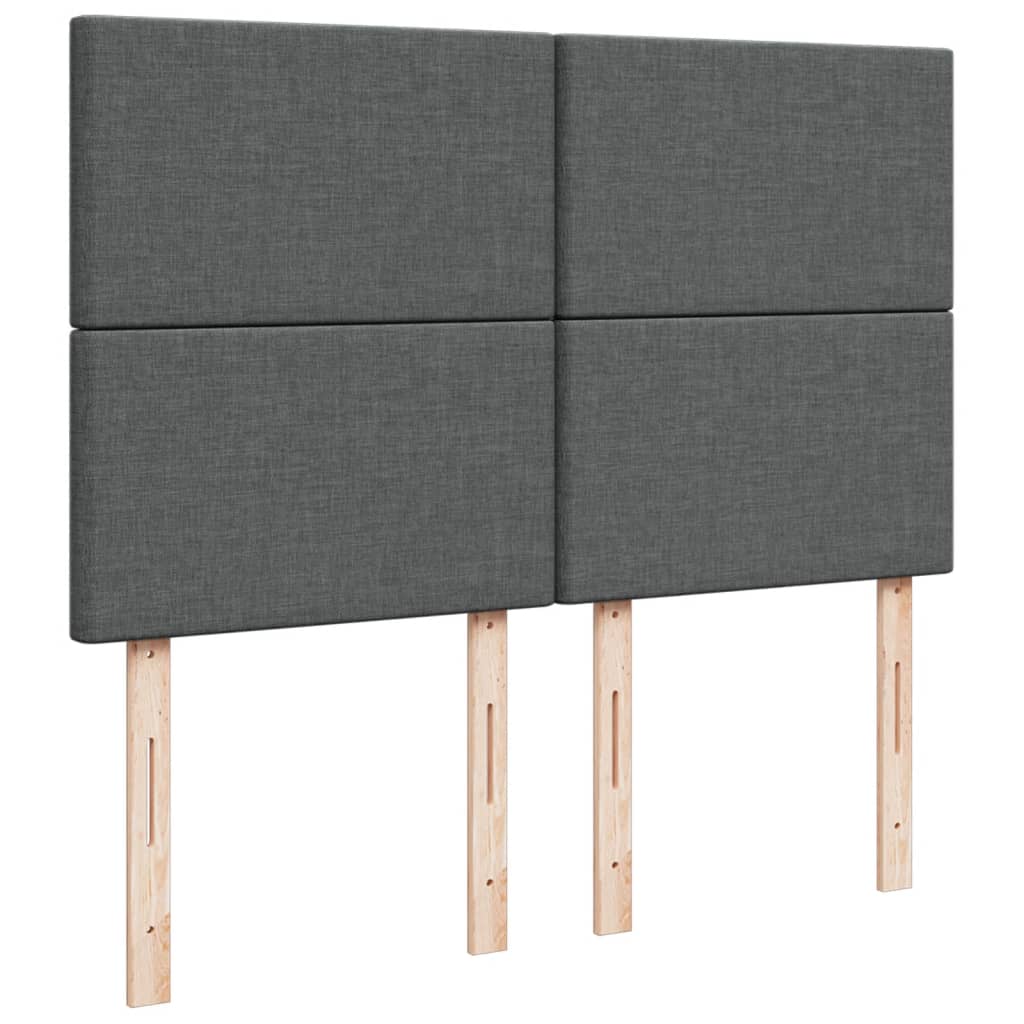 Box Spring Postel S Matrací Tmavě Šedá 140X200 Cm Textil
