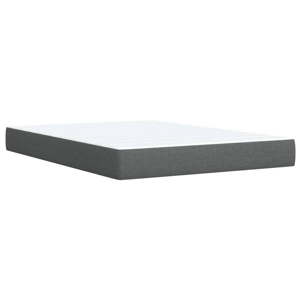 Box Spring Postel S Matrací Tmavě Šedá 140X200 Cm Textil