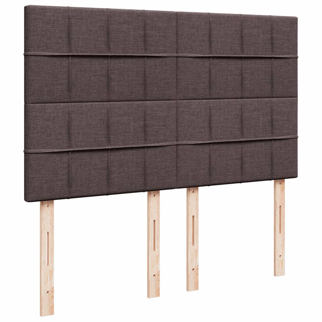 Box Spring Postel S Matrací Tmavě Hnědá 140X200 Cm Textil