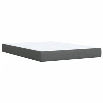 Box Spring Postel S Matrací Tmavě Šedá 140X200 Cm Textil