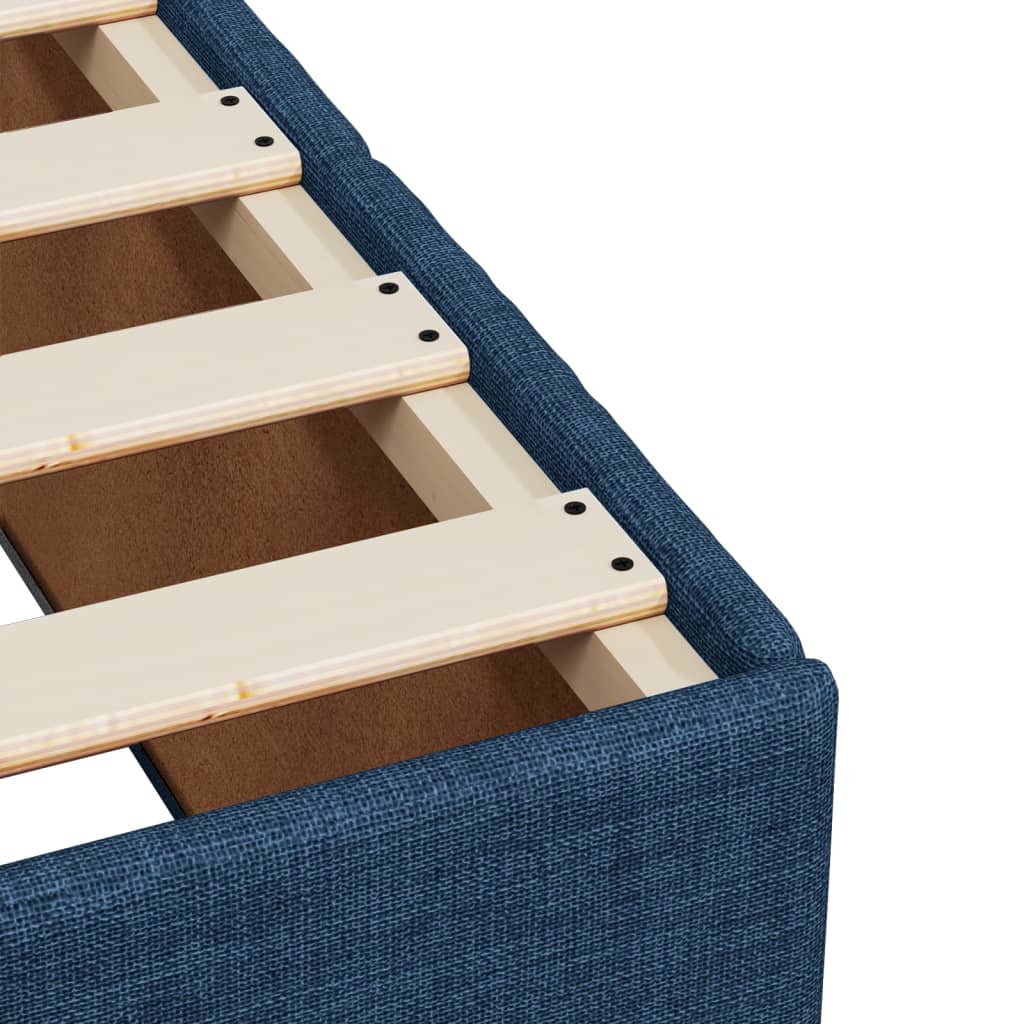 Box Spring Postel S Matrací Modrá 160X200 Cm Textil