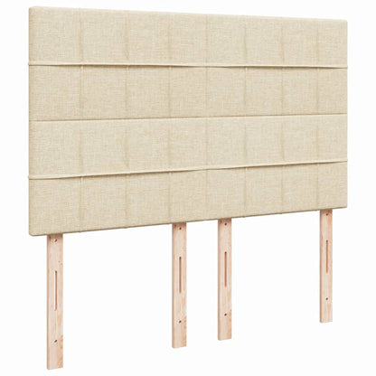 Box Spring Postel S Matrací Krémová 160X200 Cm Textil