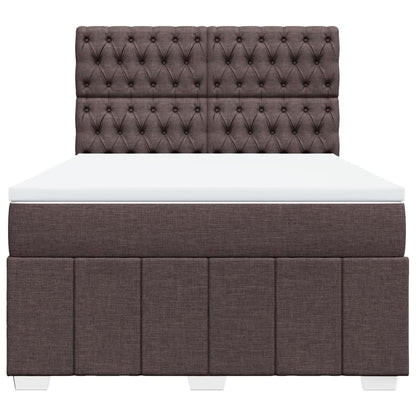 Box Spring Postel S Matrací Tmavě Hnědá 160X200 Cm Textil