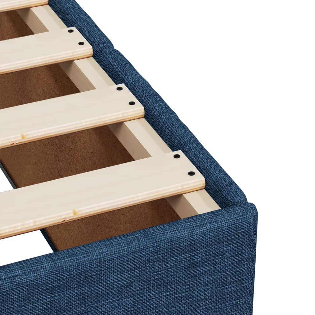 Box Spring Postel S Matrací Modrá 160X200 Cm Textil