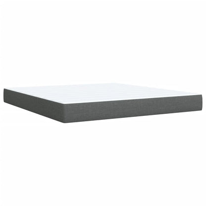 Box Spring Postel S Matrací Tmavě Šedá 180X200 Cm Textil