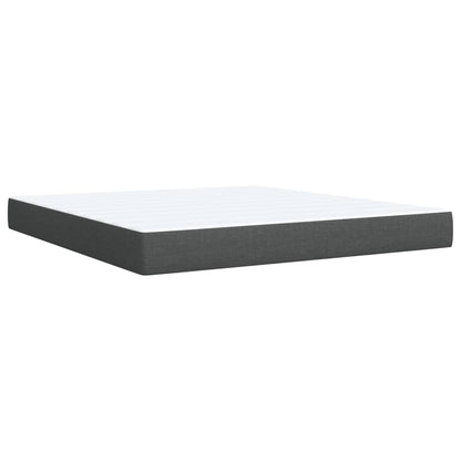 Box Spring Postel S Matrací Tmavě Šedá 180X200 Cm Textil