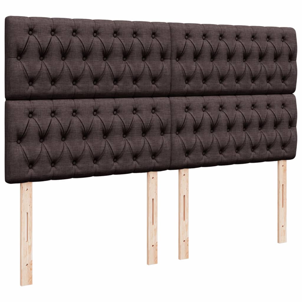 Box Spring Postel S Matrací Tmavě Hnědá 180X200 Cm Textil