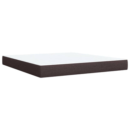 Box Spring Postel S Matrací Tmavě Hnědá 180X200 Cm Textil