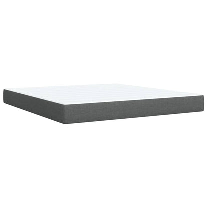 Box Spring Postel S Matrací Tmavě Šedá 180X200 Cm Textil