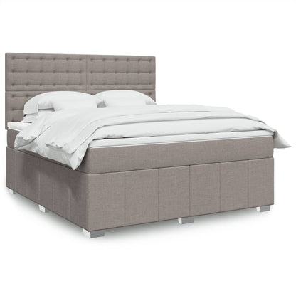 Box Spring Postel S Matrací Textil Taupe