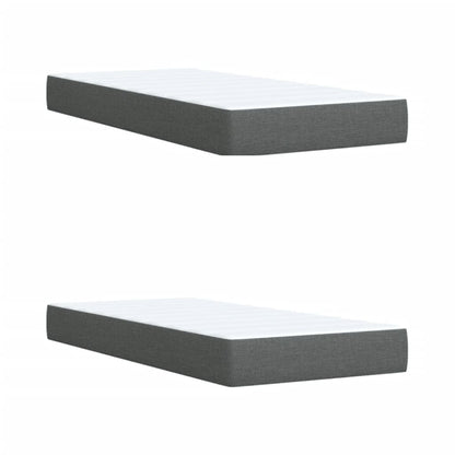 Box Spring Postel S Matrací Tmavě Šedá 200X200 Cm Textil