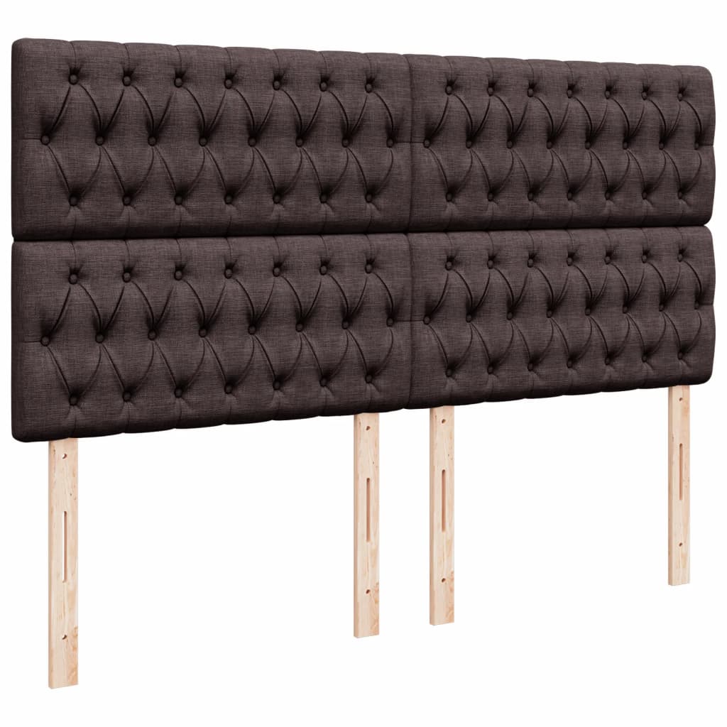Box Spring Postel S Matrací Tmavě Hnědá 200X200 Cm Textil