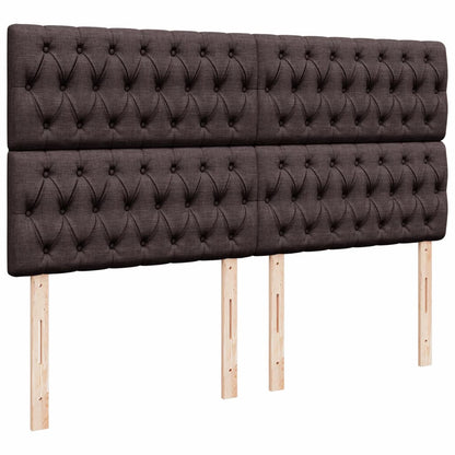 Box Spring Postel S Matrací Tmavě Hnědá 200X200 Cm Textil