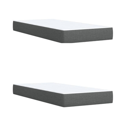 Box Spring Postel S Matrací Tmavě Šedá 200X200 Cm Textil