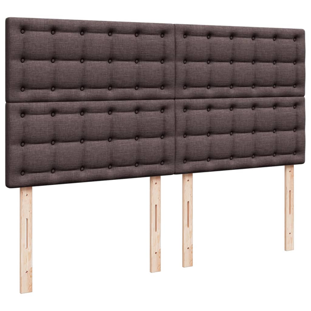 Box Spring Postel S Matrací Tmavě Hnědá 200X200 Cm Textil