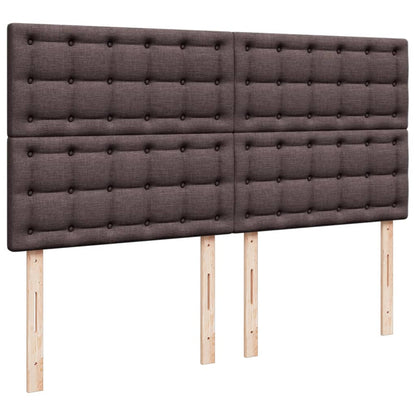Box Spring Postel S Matrací Tmavě Hnědá 200X200 Cm Textil