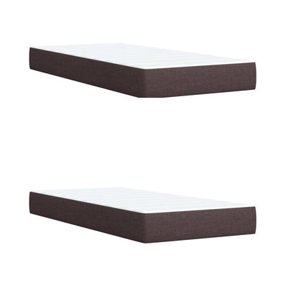 Box Spring Postel S Matrací Tmavě Hnědá 200X200 Cm Textil