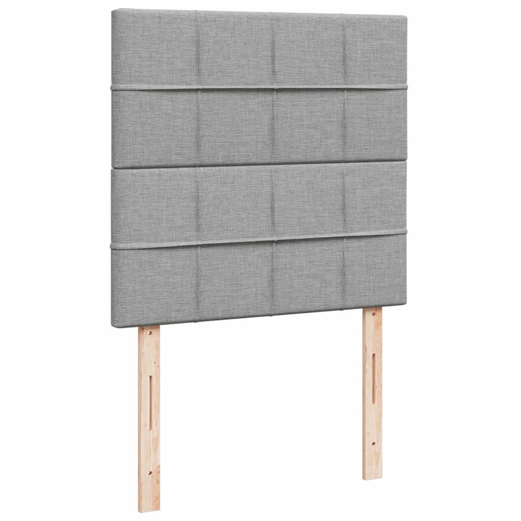 Box Spring Postel S Matrací Textil Světle Šedá