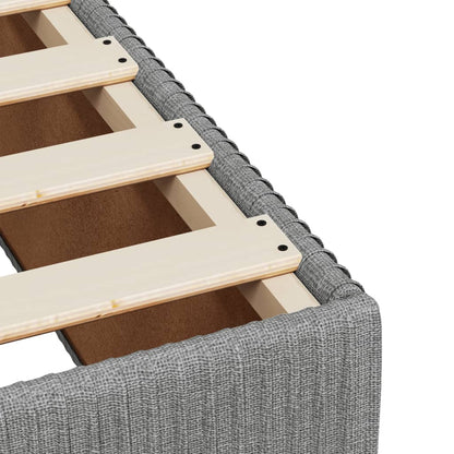 Box Spring Postel S Matrací Textil Světle Šedá